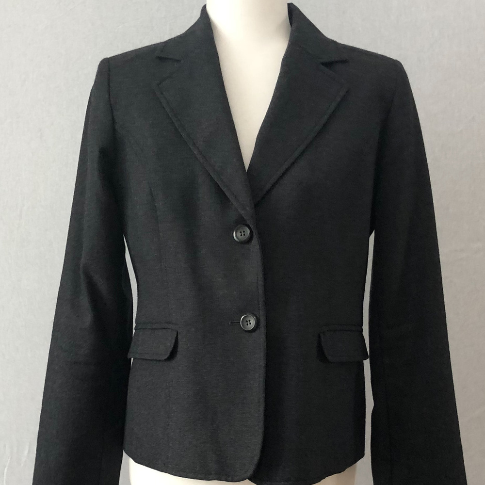 Pendleton Gray Two Button 100% Wool Jacket Size 6 - image 1